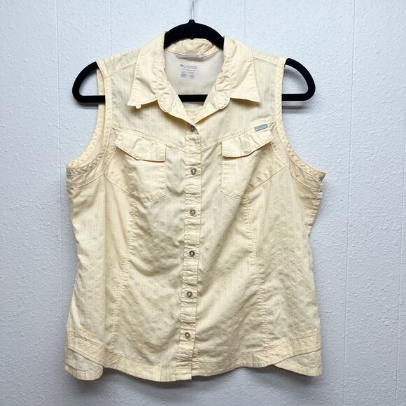 Columbia Titanium Womens Button Down Sleeveless Hiking Outdoor Shirt Size XL - Picture 1 of 10
